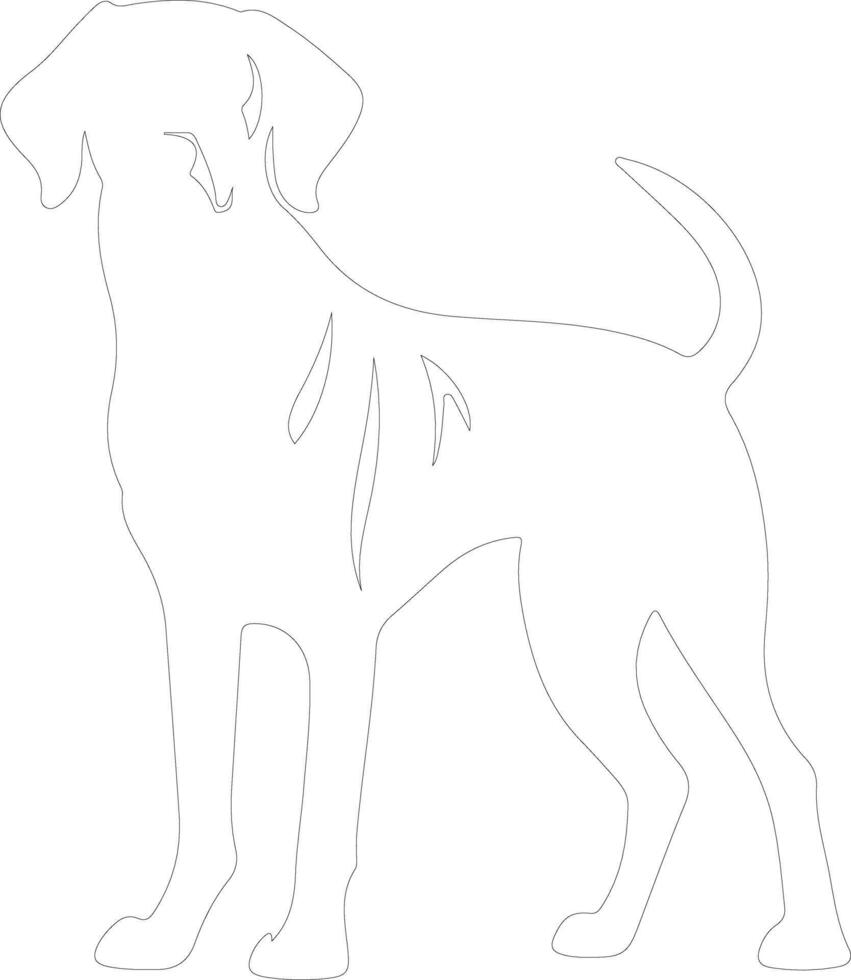 chien contour silhouette vecteur