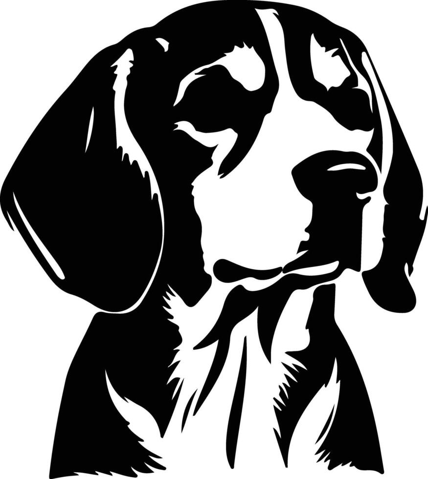 beagle silhouette portrait vecteur
