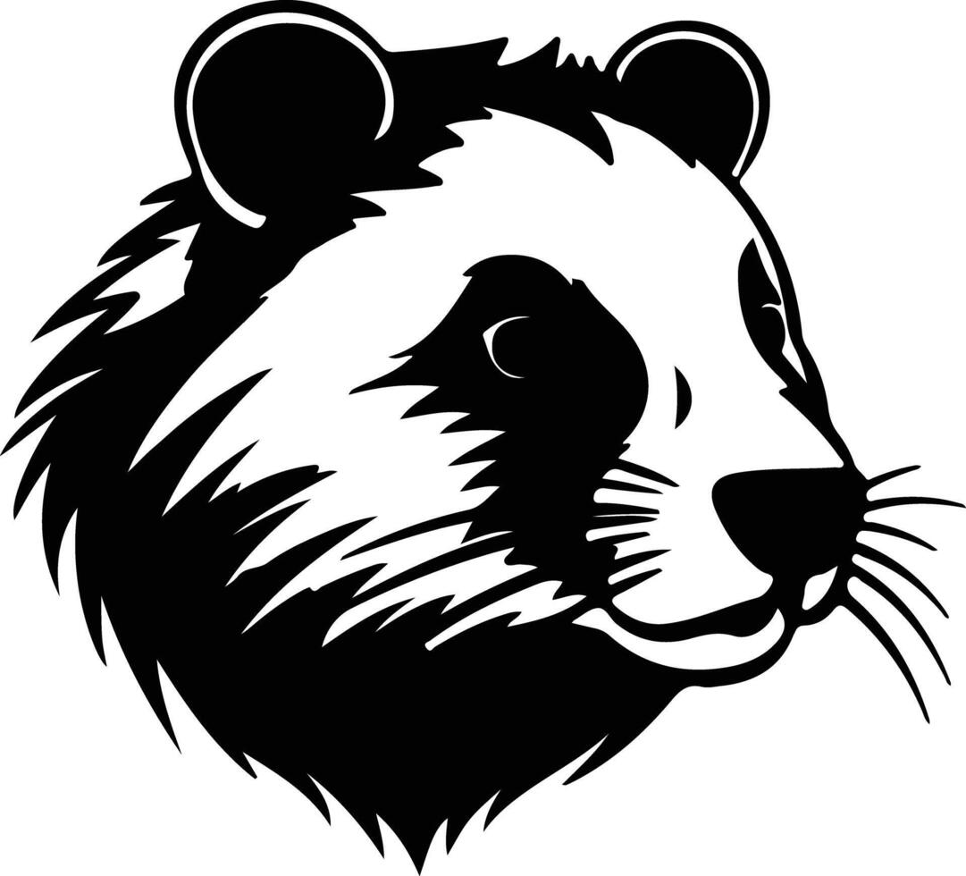 noir ours hamster silhouette portrait vecteur