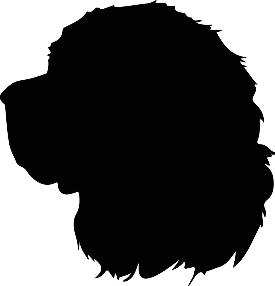 leonberger silhouette portrait vecteur