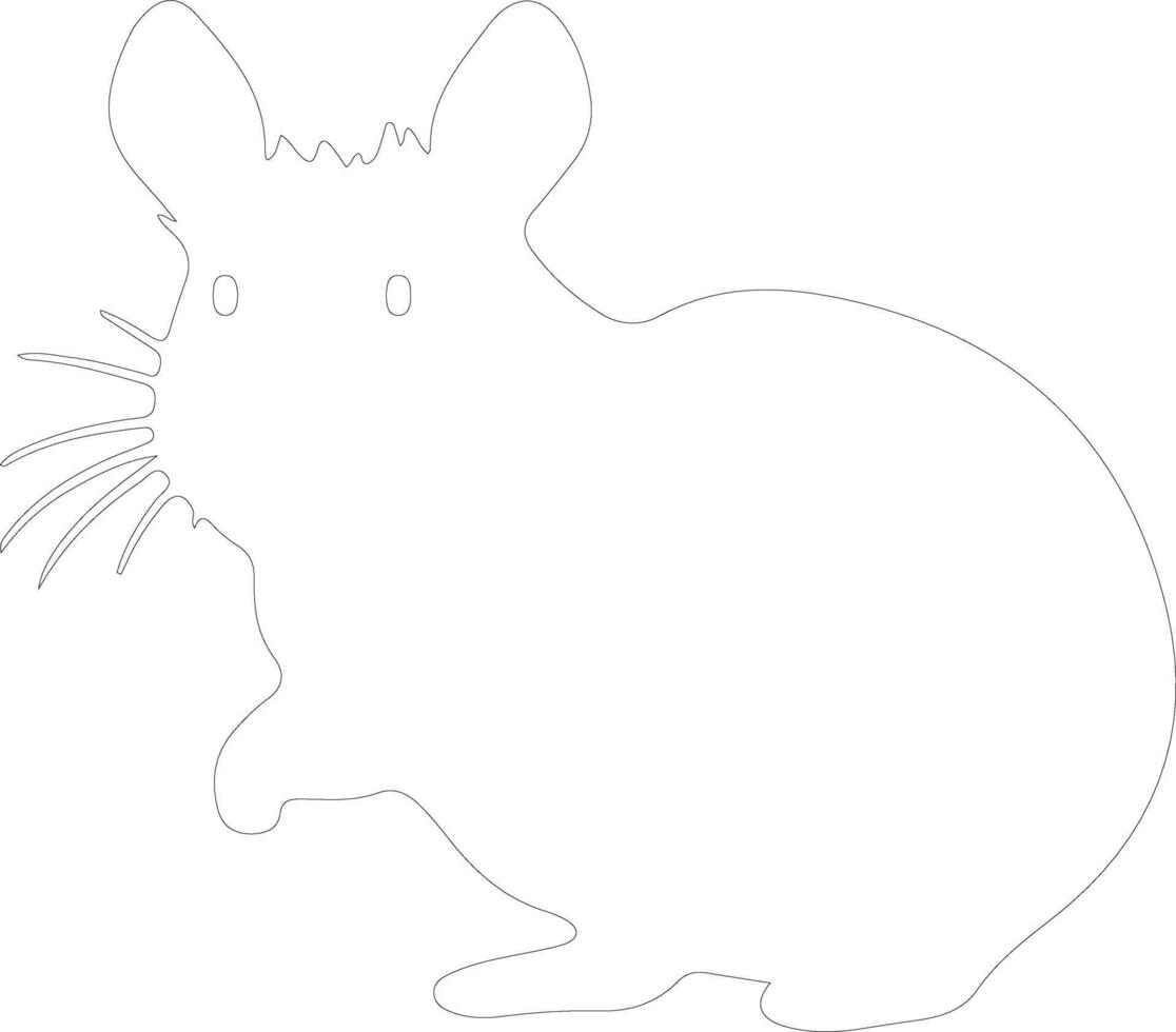 chinchilla contour silhouette vecteur