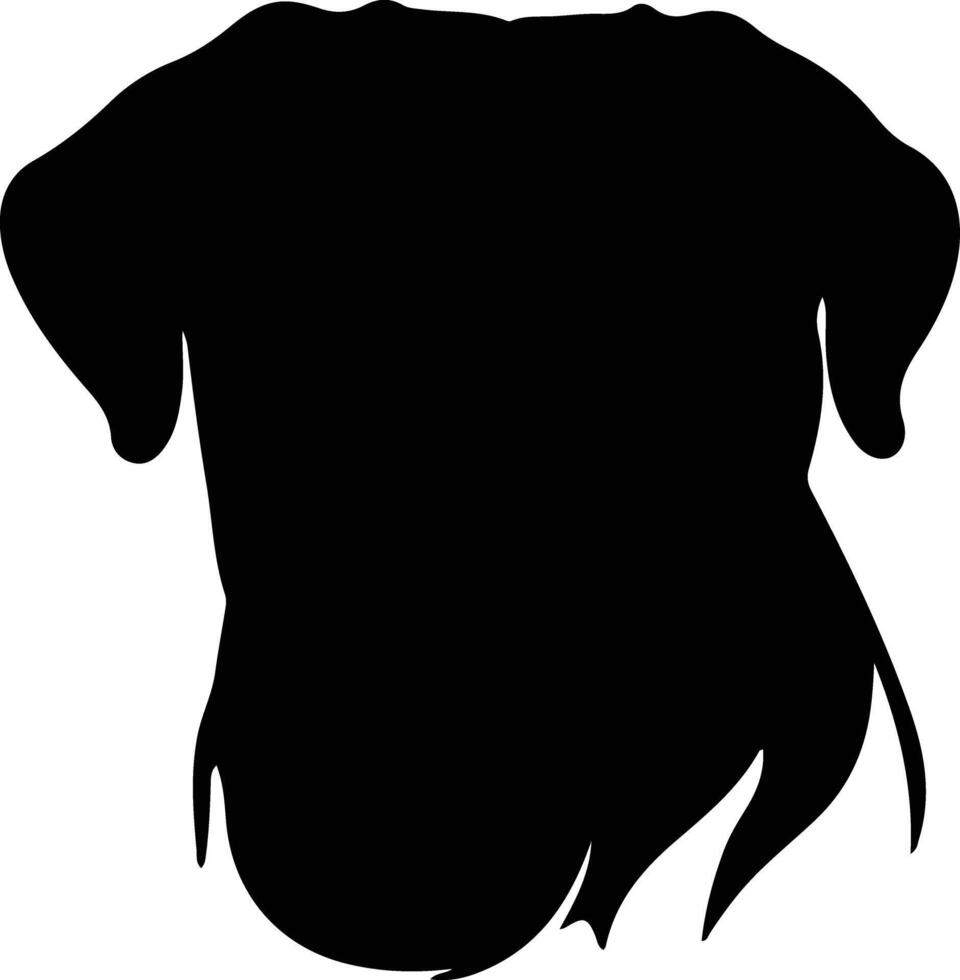 bullmastiff silhouette portrait vecteur