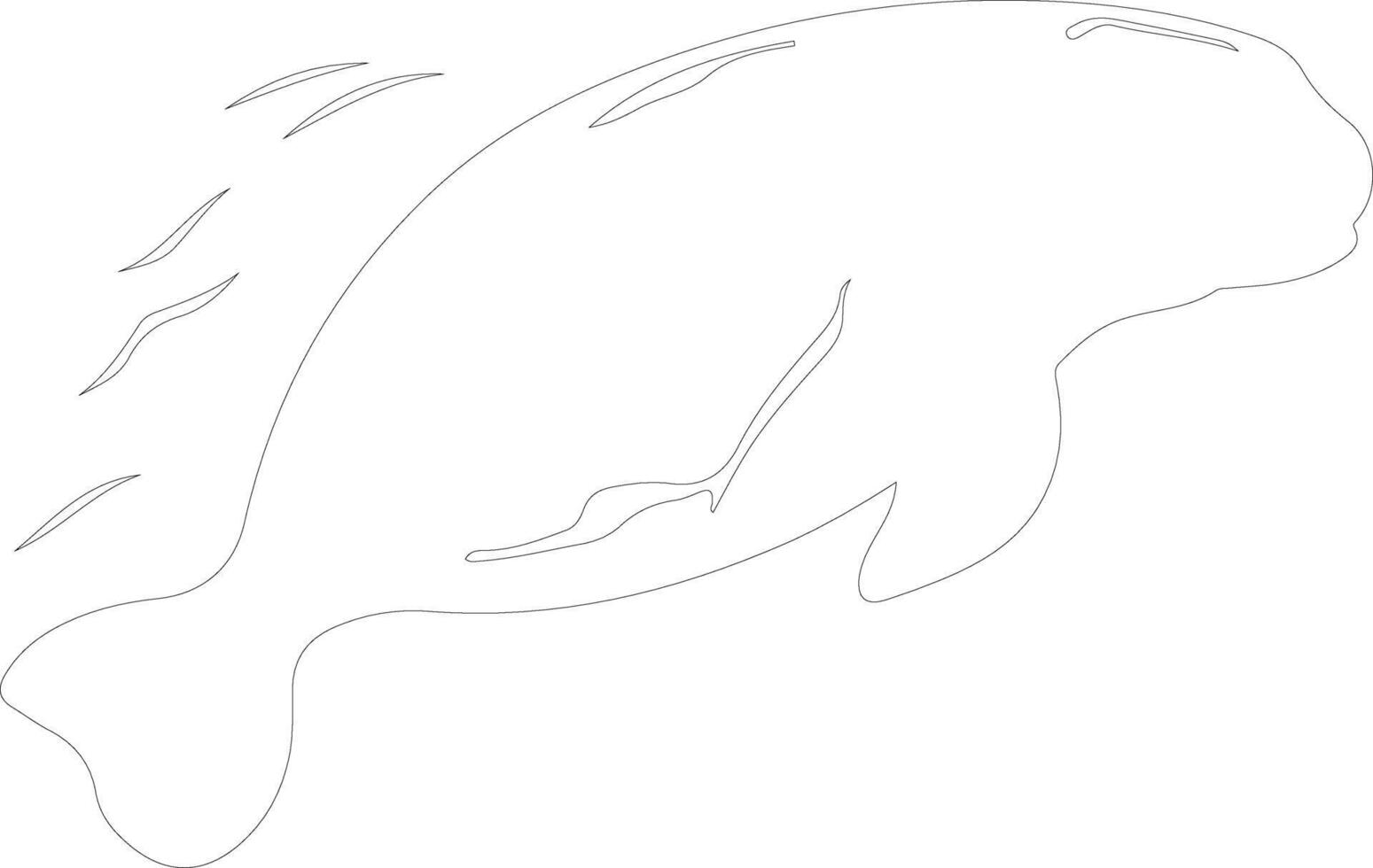 dugong contour silhouette vecteur