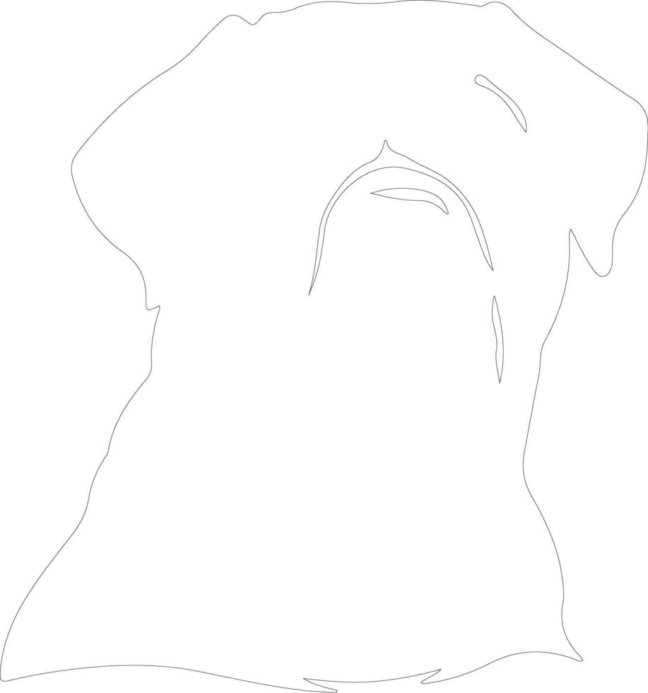 rottweiler contour silhouette vecteur