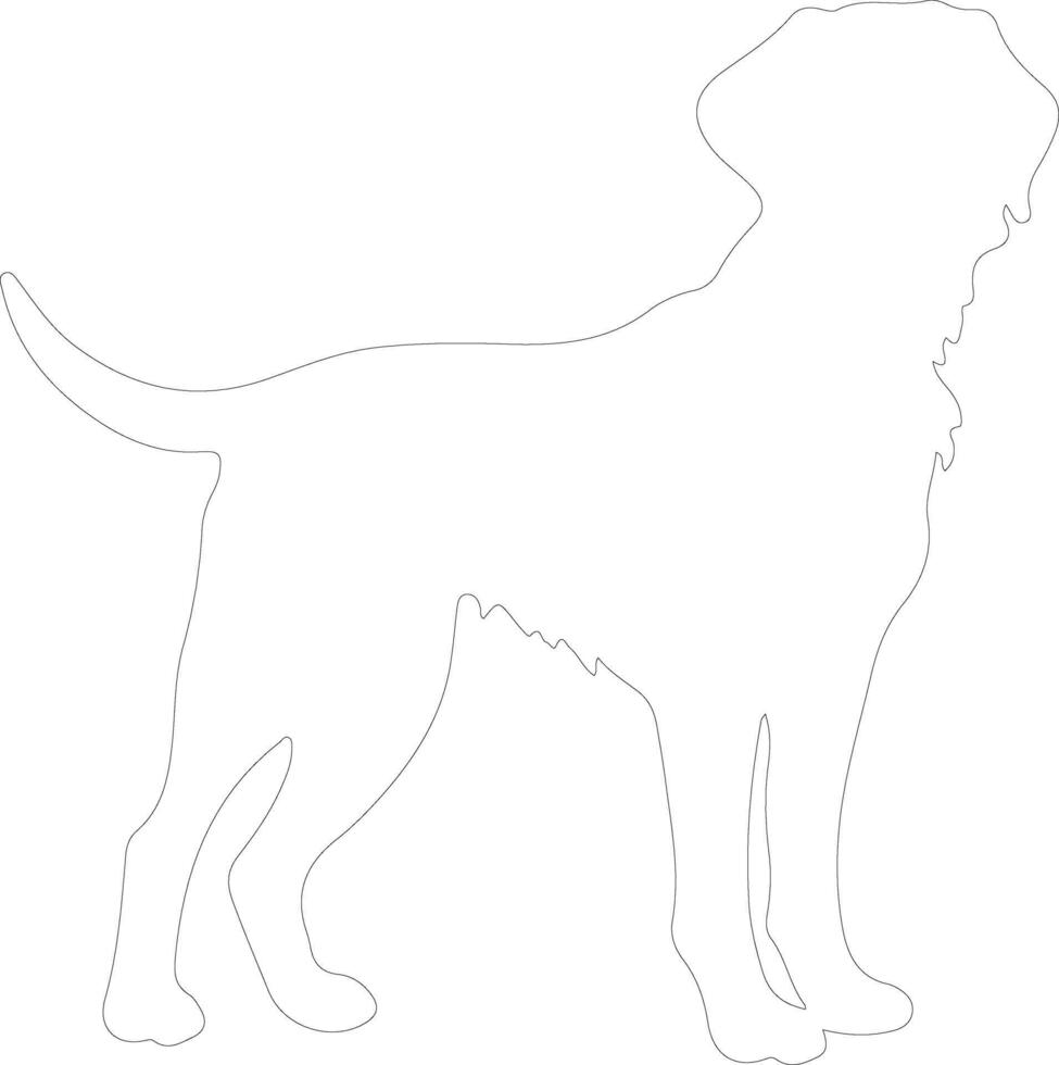 Chesapeake baie retriever contour silhouette vecteur