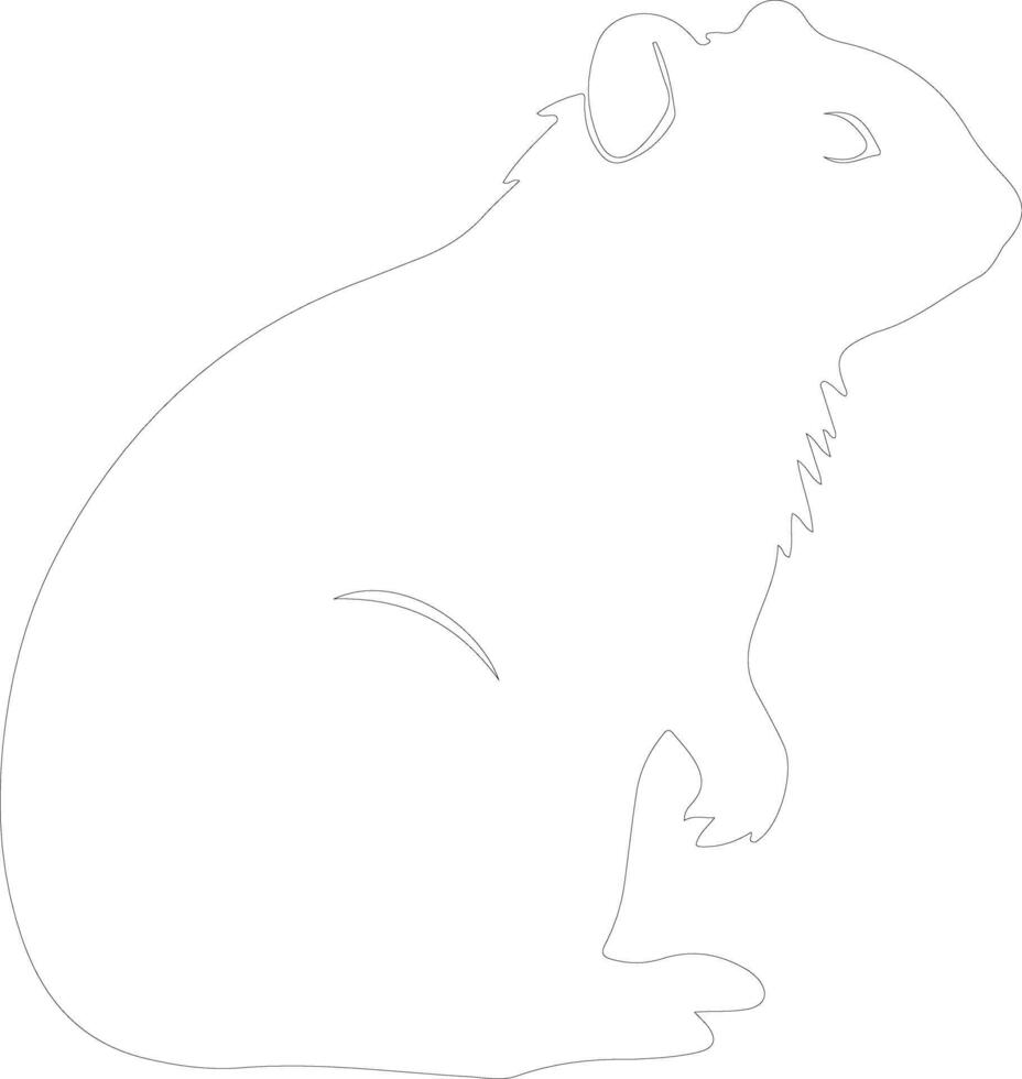 hyrax contour silhouette vecteur