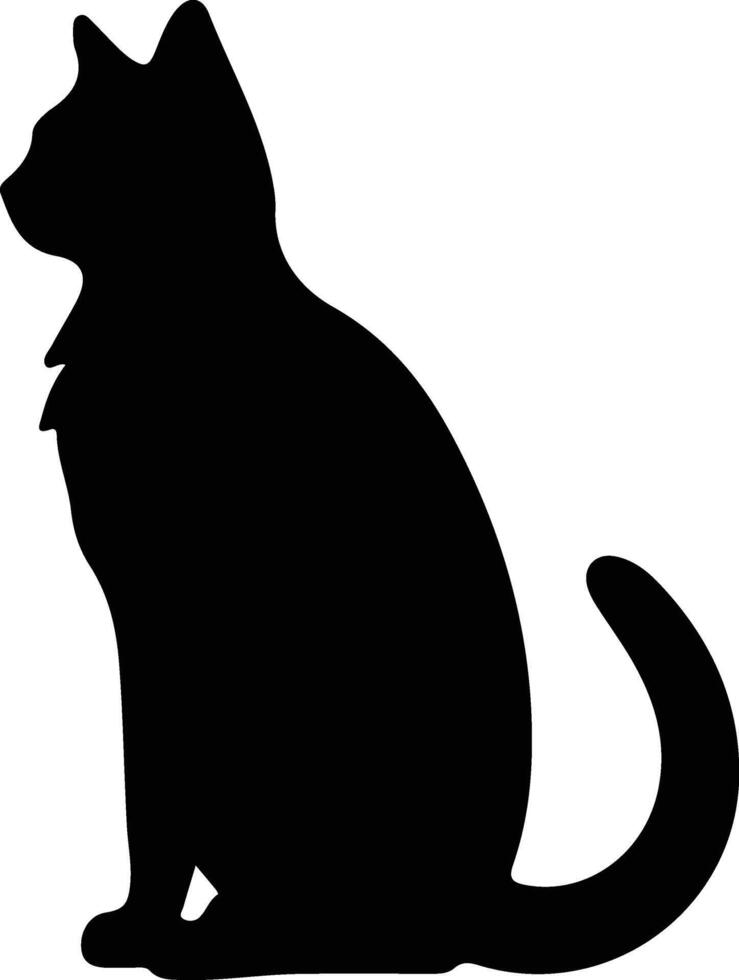 dossier chat noir silhouette vecteur