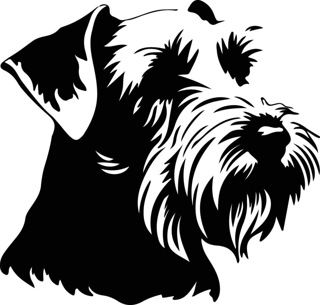 Sealyham terrier silhouette portrait vecteur