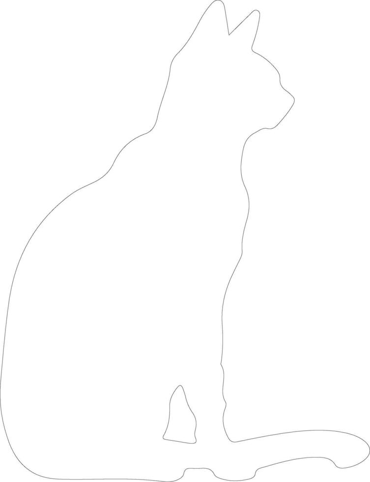 Californie pailleté chat contour silhouette vecteur