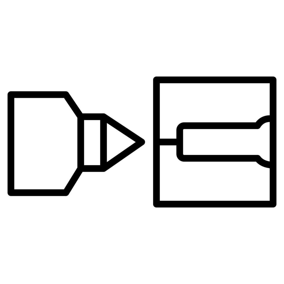 injection moulage icône ligne vecteur illustration