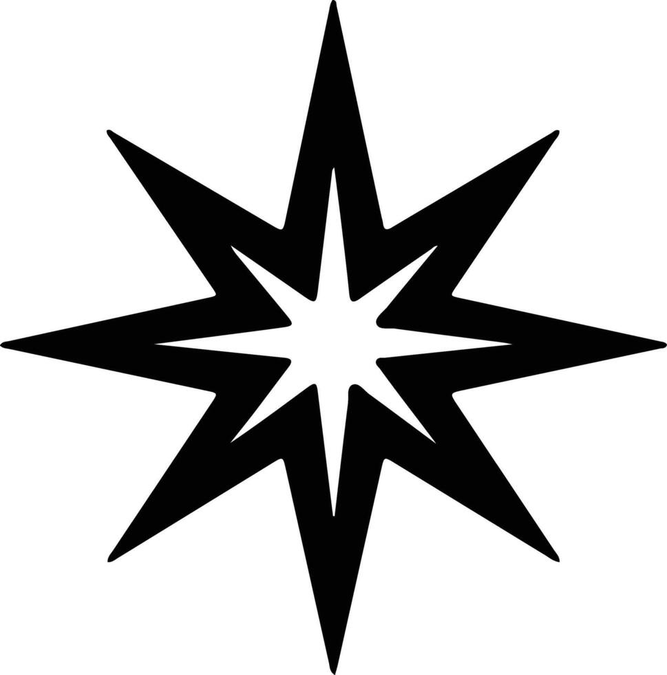étoile noir silhouette vecteur