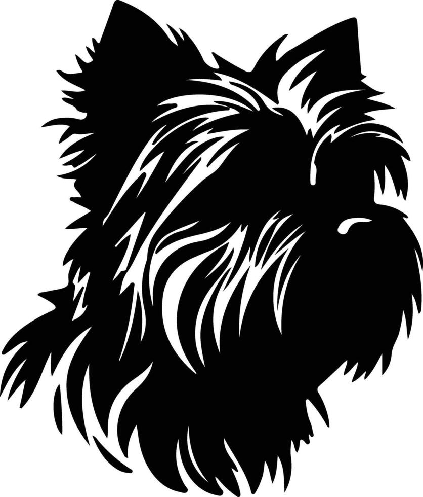 Affenpinscher noir silhouette vecteur