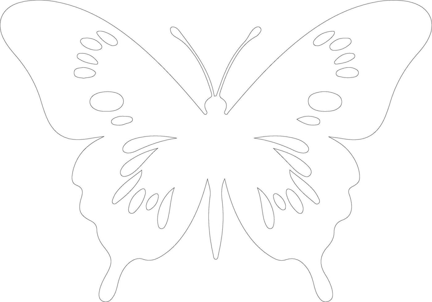 papillon contour silhouette vecteur