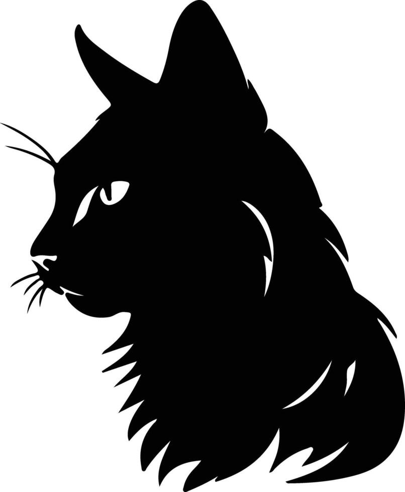 suphalak chat silhouette portrait vecteur