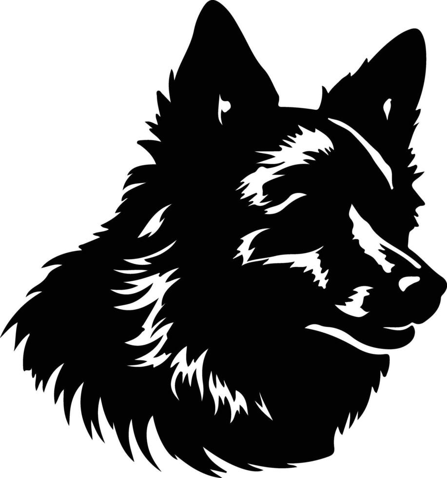 schipperke silhouette portrait vecteur