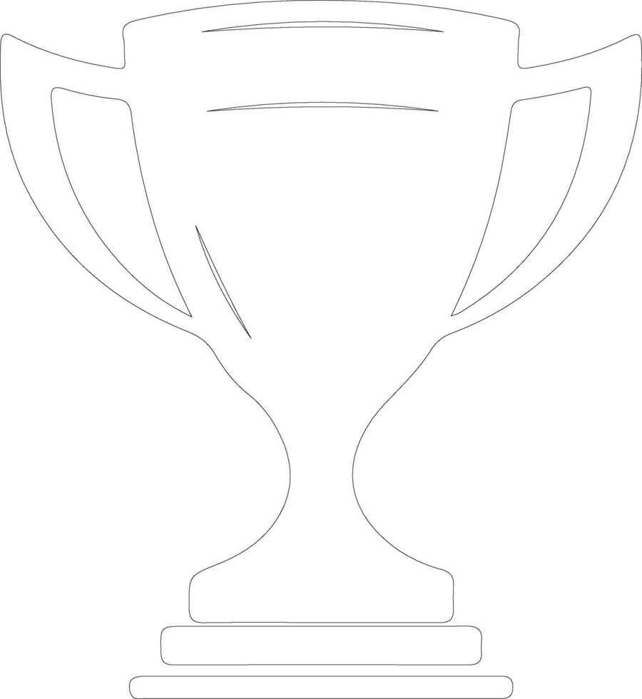 trophée icône contour silhouette vecteur