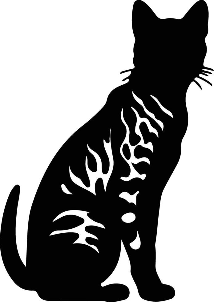 occat chat noir silhouette vecteur