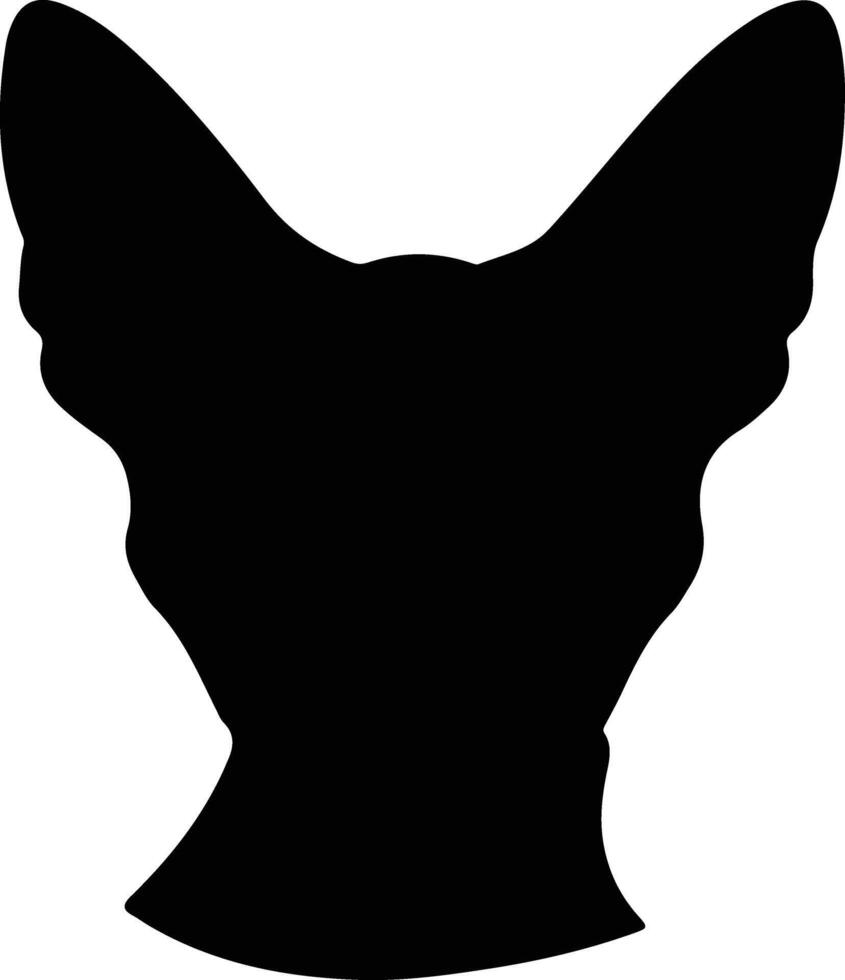 sphynx chat silhouette portrait vecteur