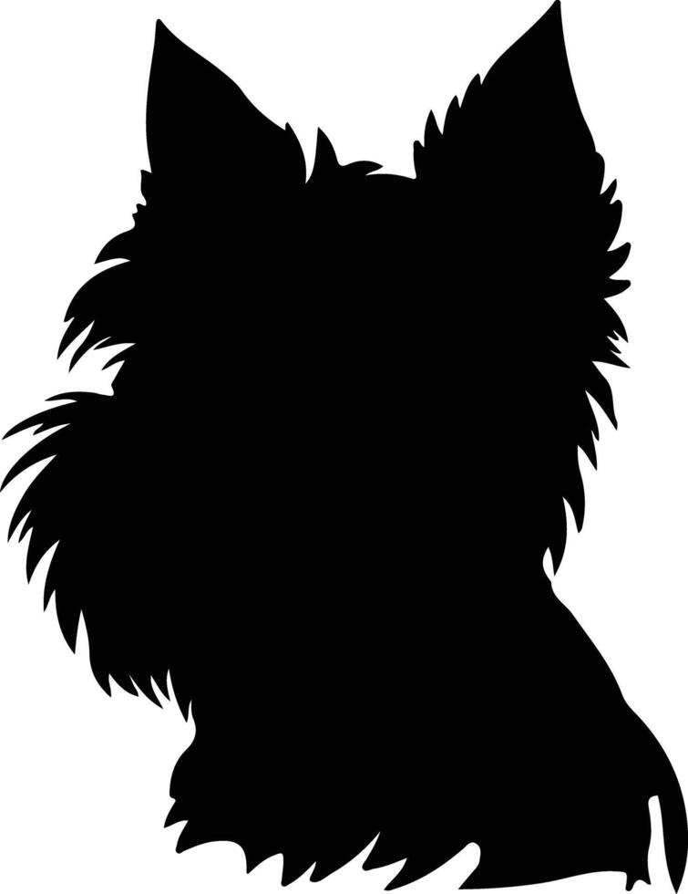 cairn terrier silhouette portrait vecteur