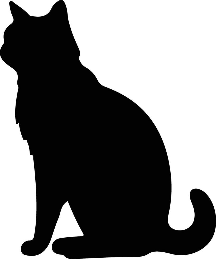 manx chat noir silhouette vecteur