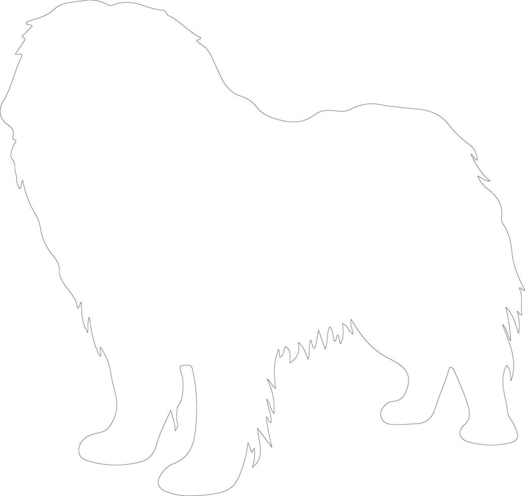 Tibétain mastiff contour silhouette vecteur