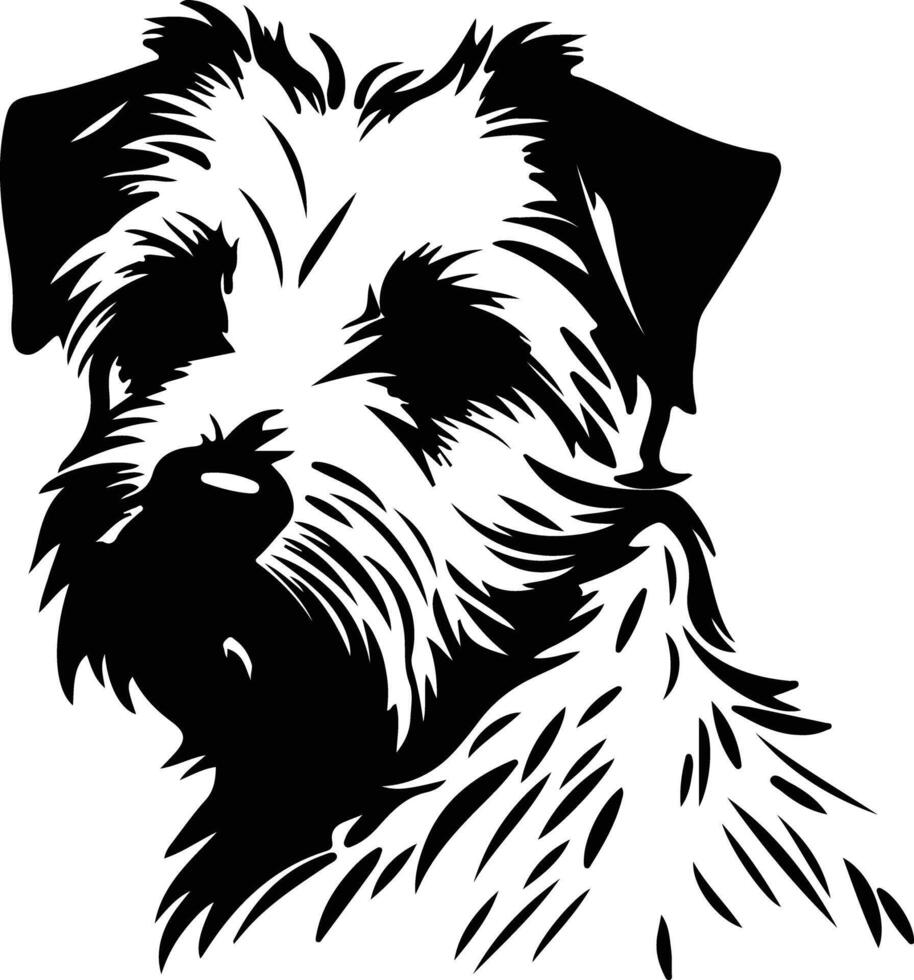 Norfolk terrier silhouette portrait vecteur