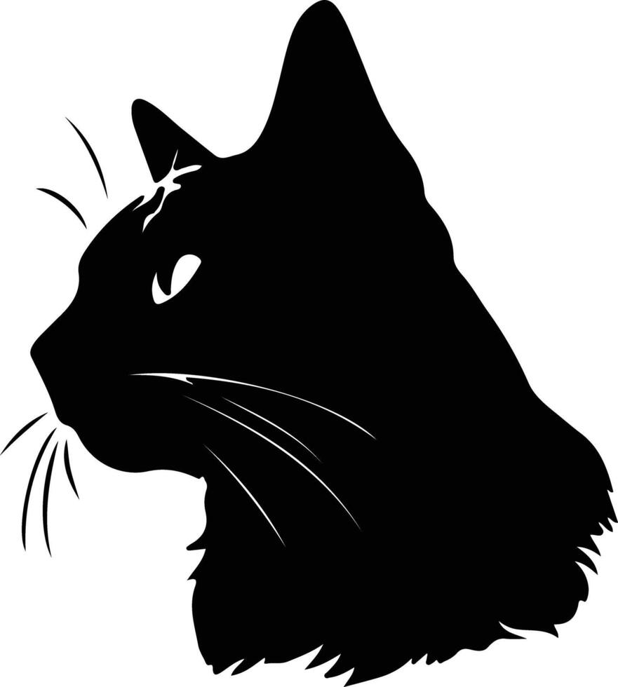 chartreux chat silhouette portrait vecteur