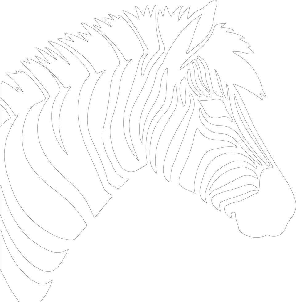 quagga contour silhouette vecteur