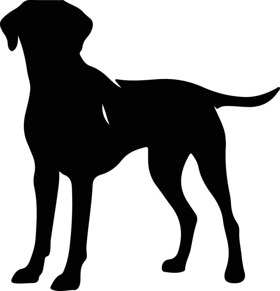 Rhodesian Ridgeback noir silhouette vecteur