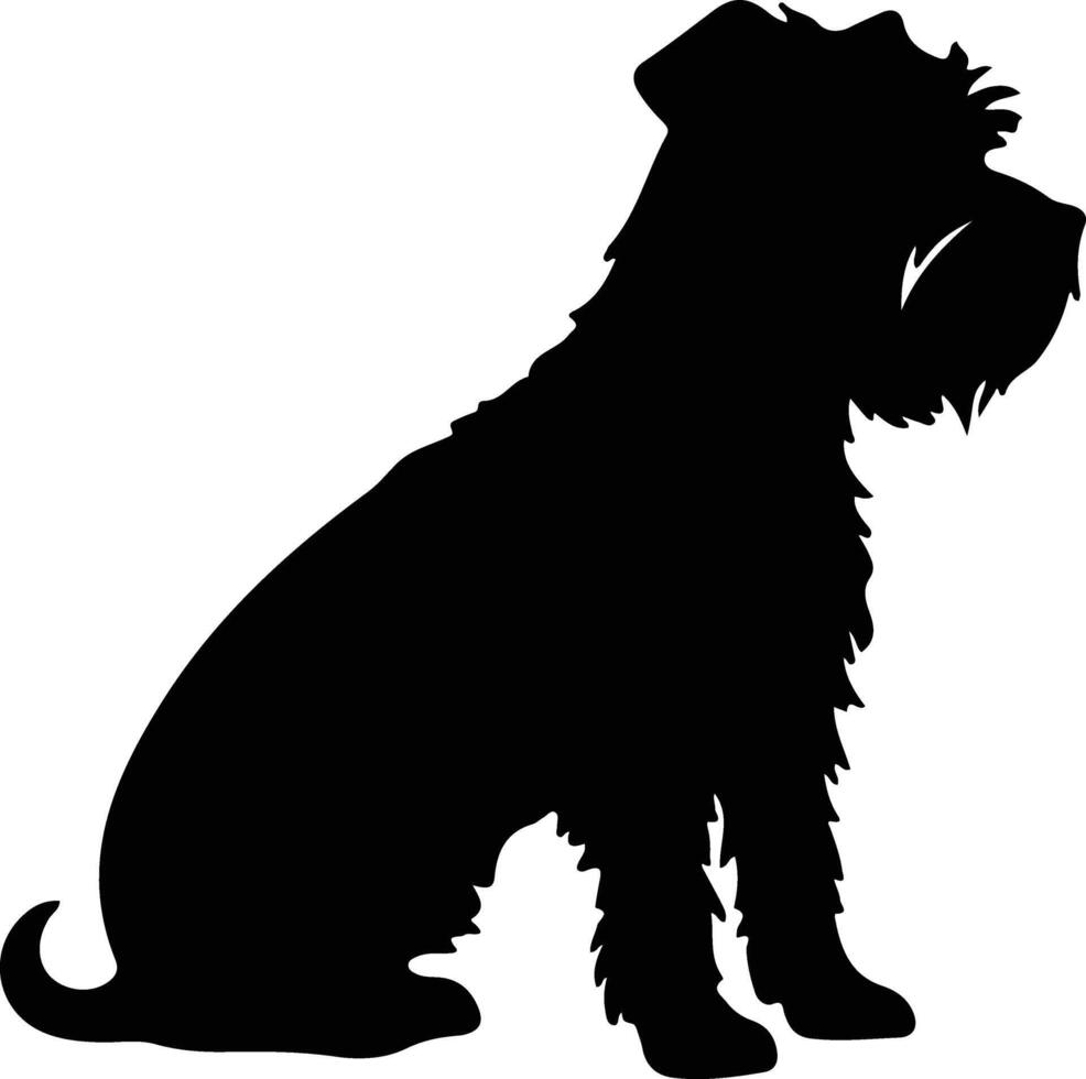 Glen de imaal terrier silhouette portrait vecteur