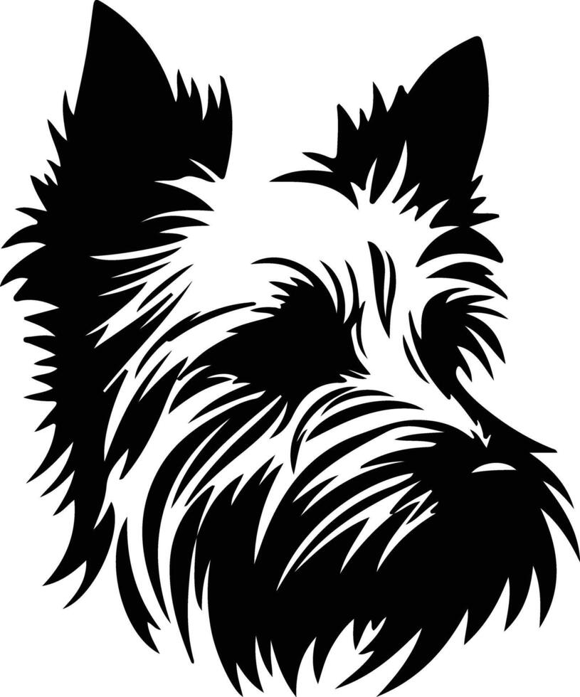 australien terrier silhouette portrait vecteur