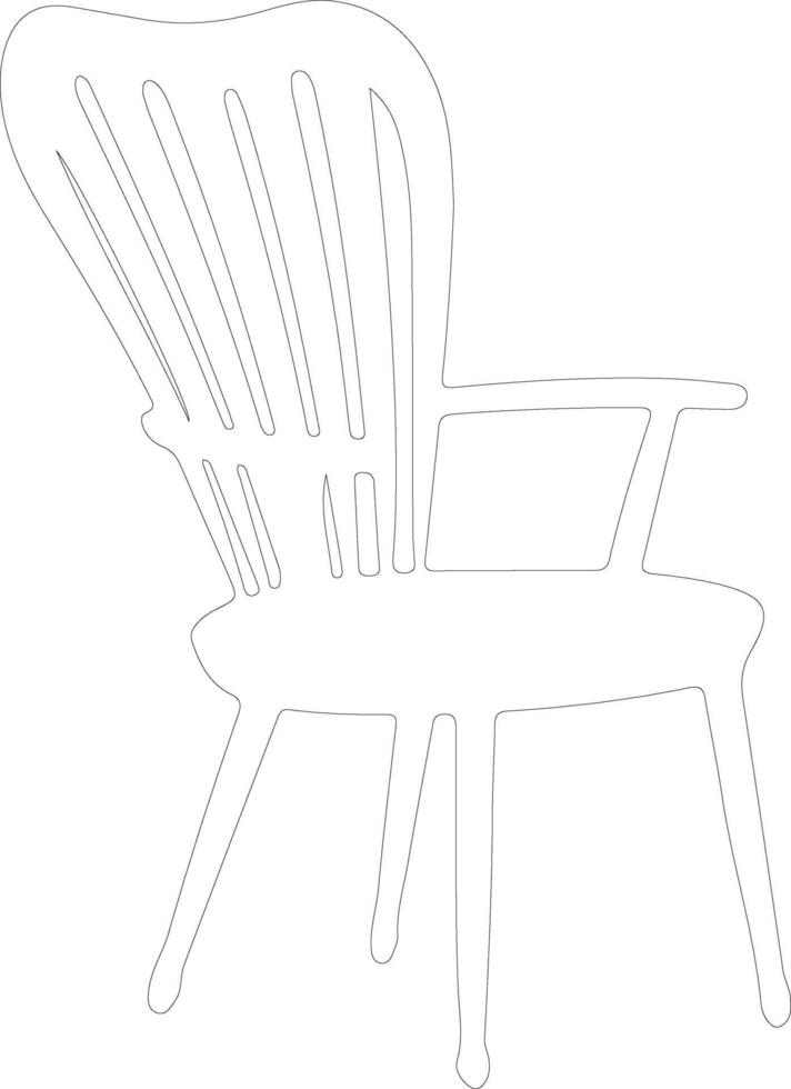 chaise contour silhouette vecteur