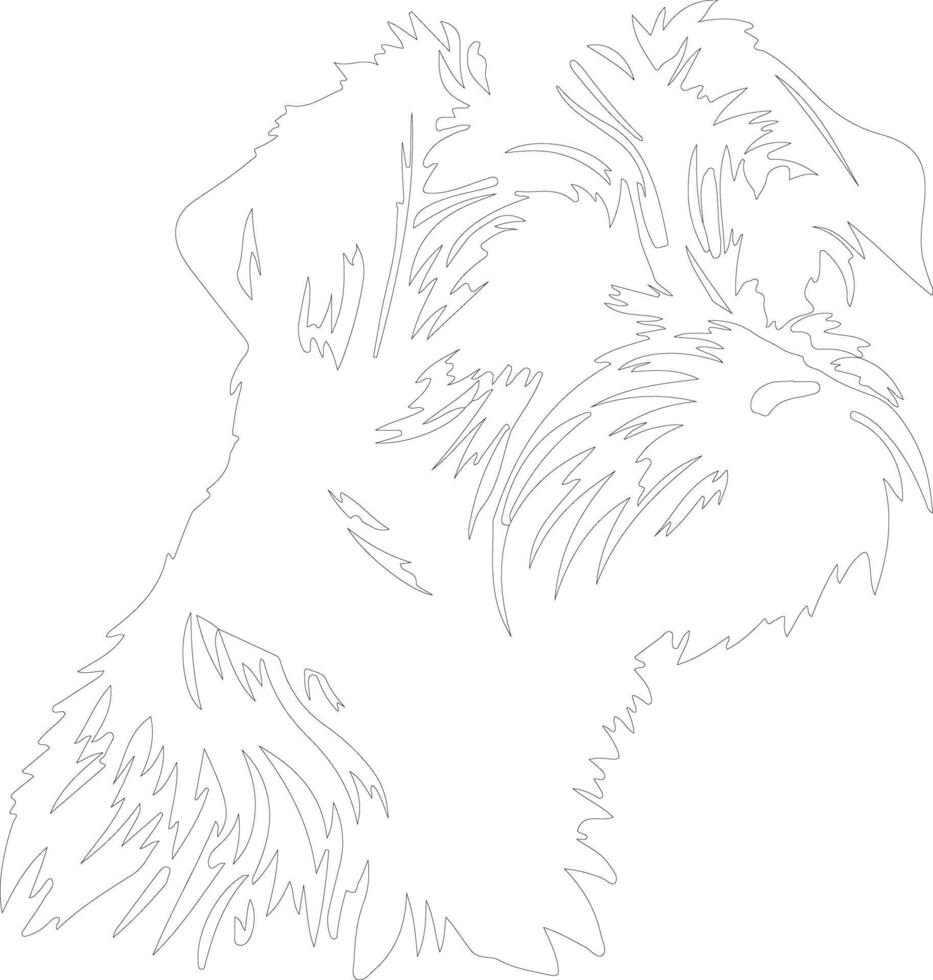 Norfolk terrier contour silhouette vecteur