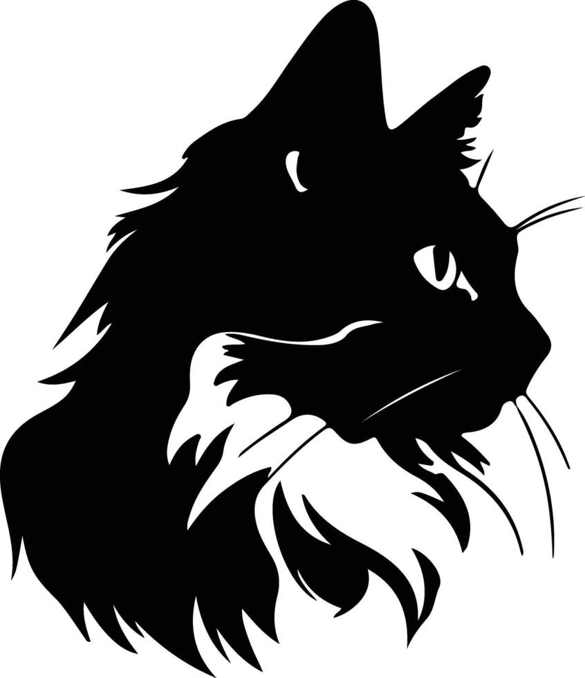turc van chat silhouette portrait vecteur
