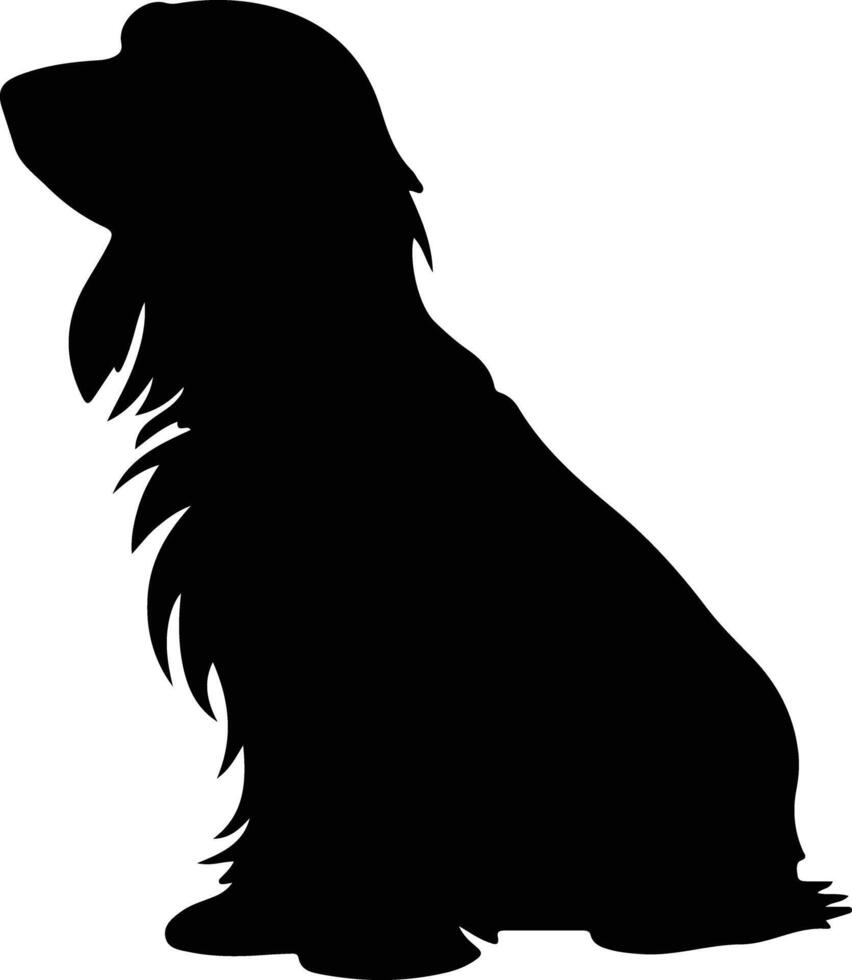 petit basset griffon vendre noir silhouette vecteur