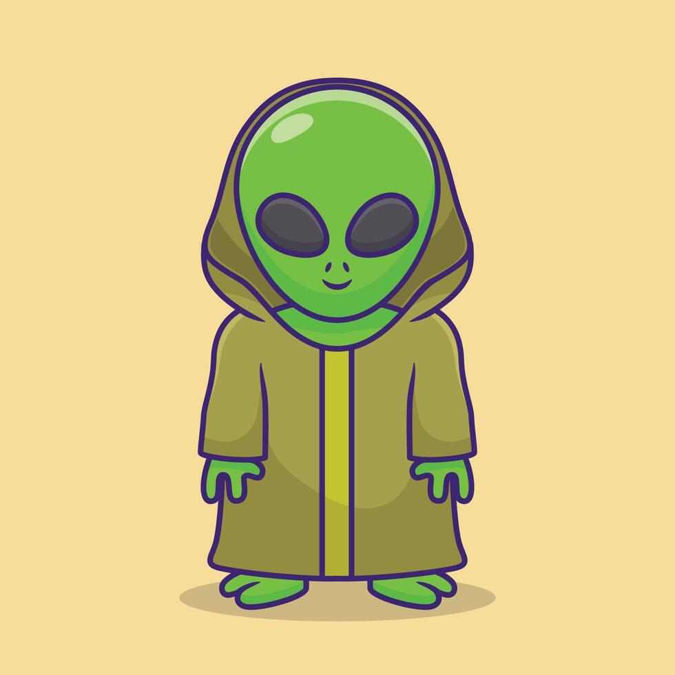 gratuit vecteur dessin animé extraterrestre utilisation sweat à capuche art conception