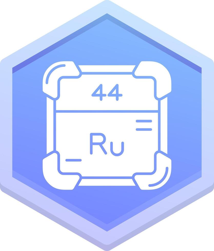 ruthénium polygone icône vecteur
