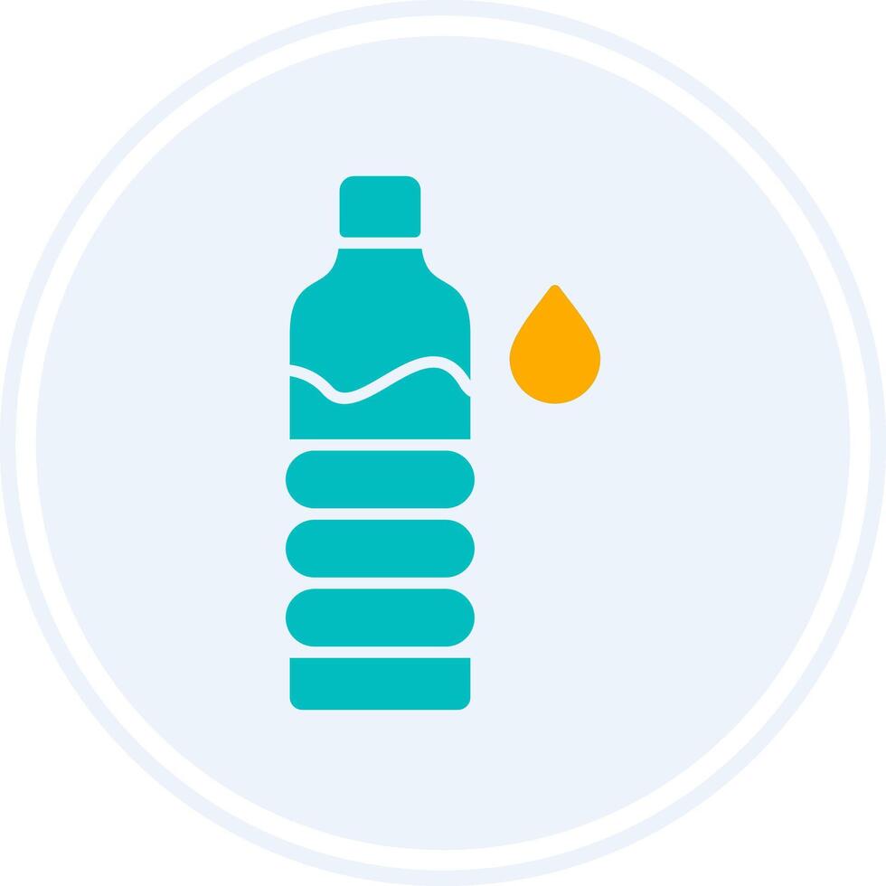 l'eau bouteille glyphe deux Couleur cercle icône vecteur