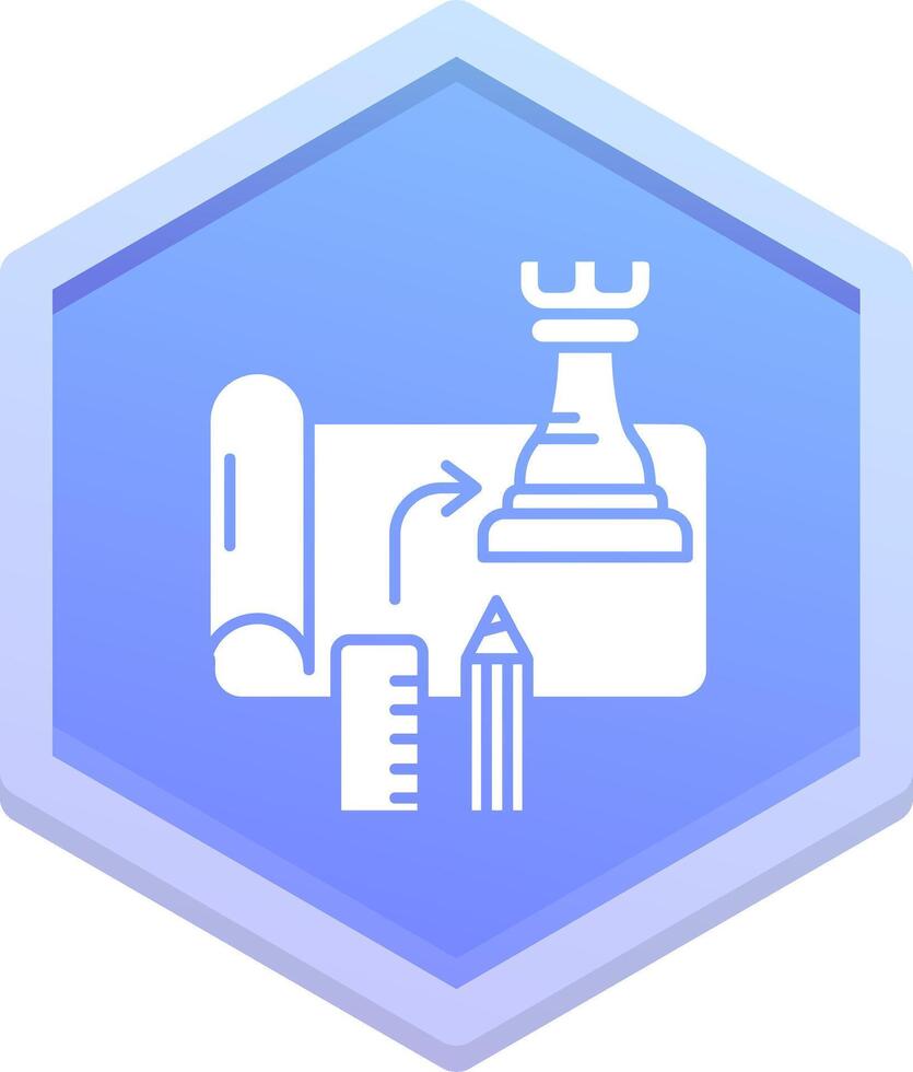 stratégie polygone icône vecteur
