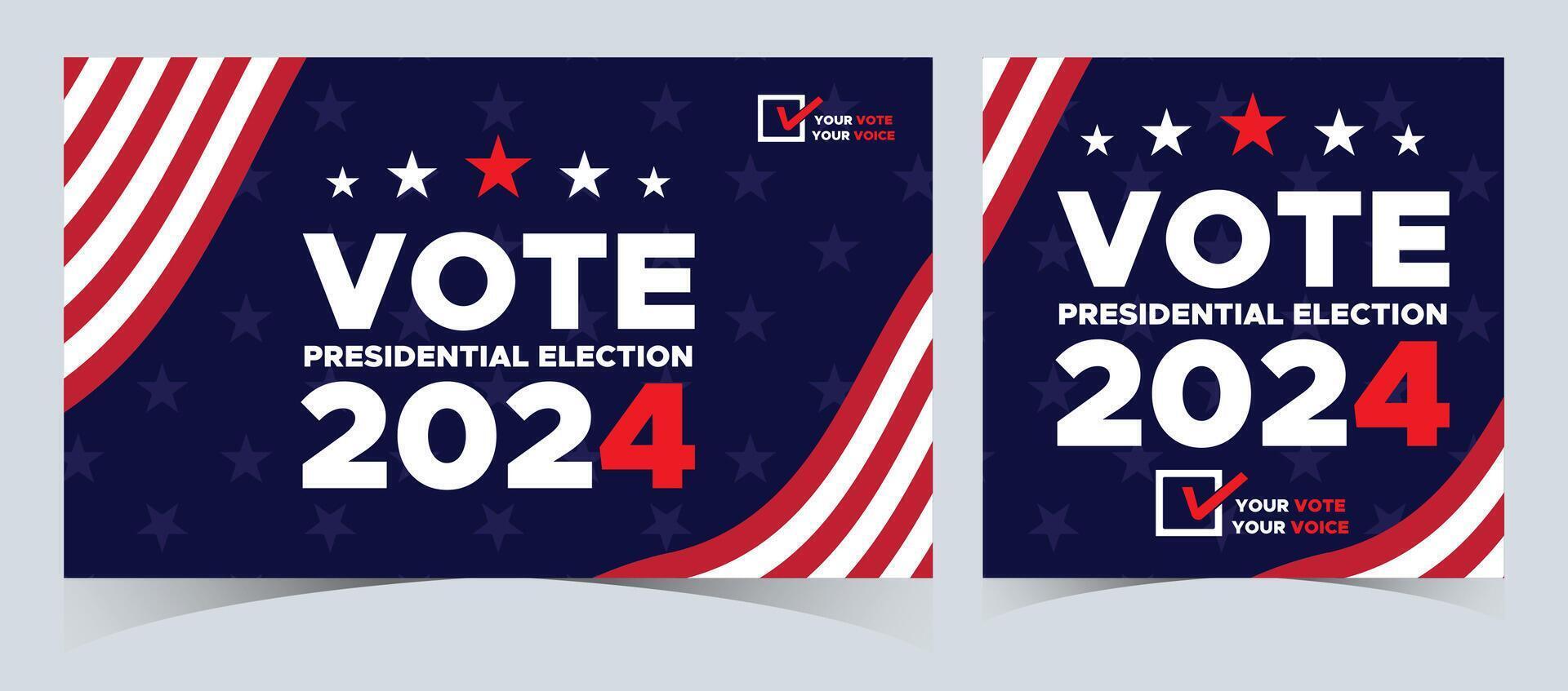 ensemble de voter 2024. présidentiel élection journée dans uni États. élection 2024 Etats-Unis. politique élection campagne bannière. arrière-plan, poste, bannière, carte, affiche conception avec voter journée novembre 5 nous vecteur