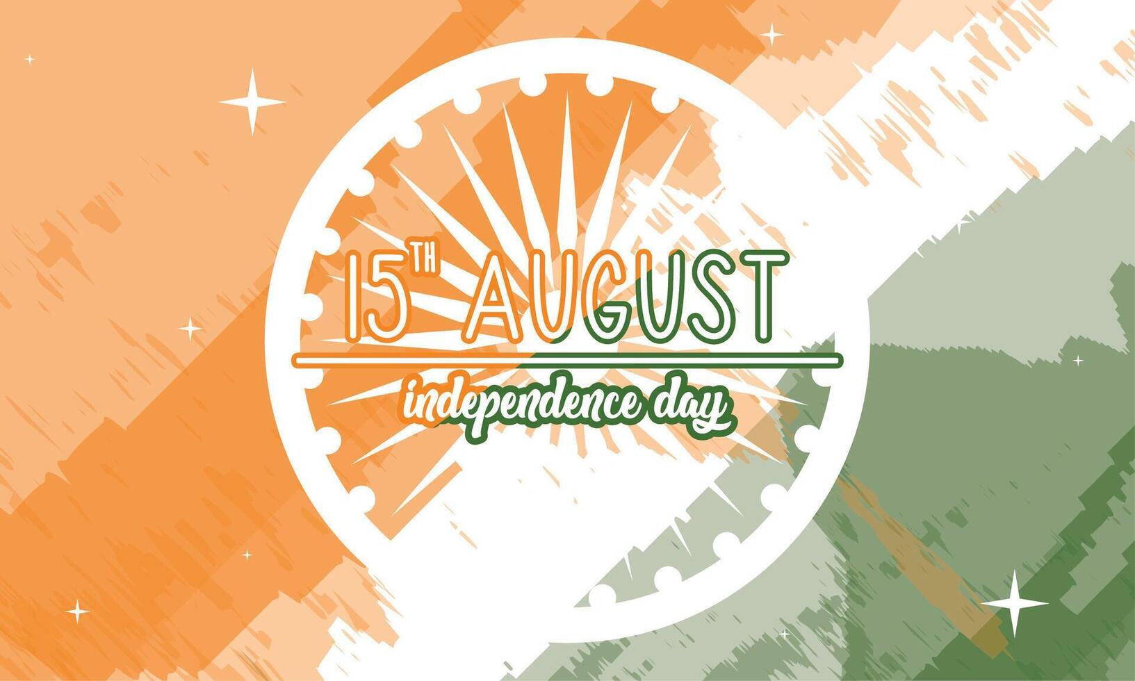 coloré content Inde indépendance journée affiche vecteur