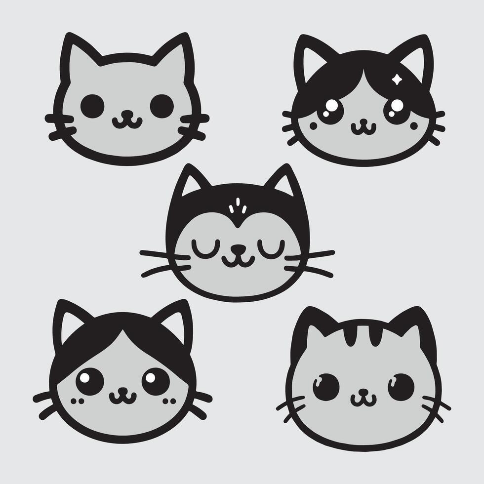 mignonne chat icône conception, vecteur illustration eps10 graphique.