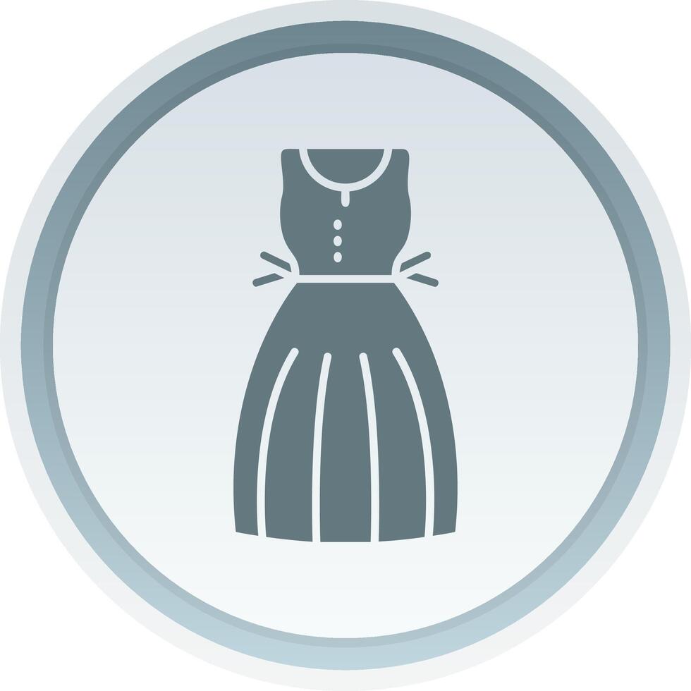 robe d'été solide bouton icône vecteur
