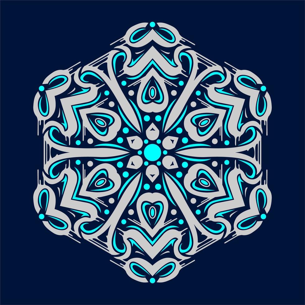 conception d'art de mandala vectoriel moderne avec un beau mélange de couleurs, adapté à tous les besoins de conception publicitaire, à la fois pour les conceptions de cartes de visite, les bannières, les brochures et autres. fichiers au format eps