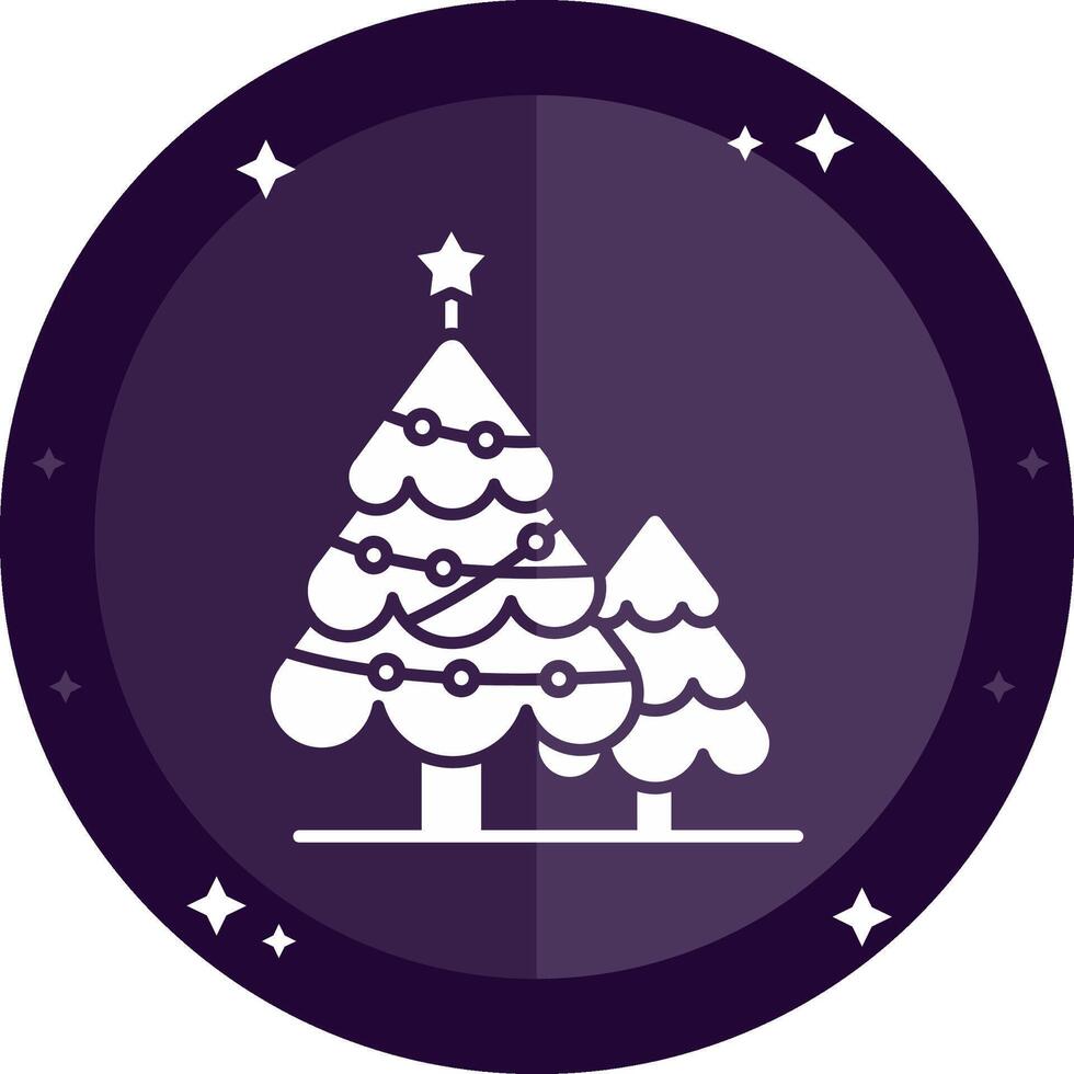 Noël arbre solide badges icône vecteur