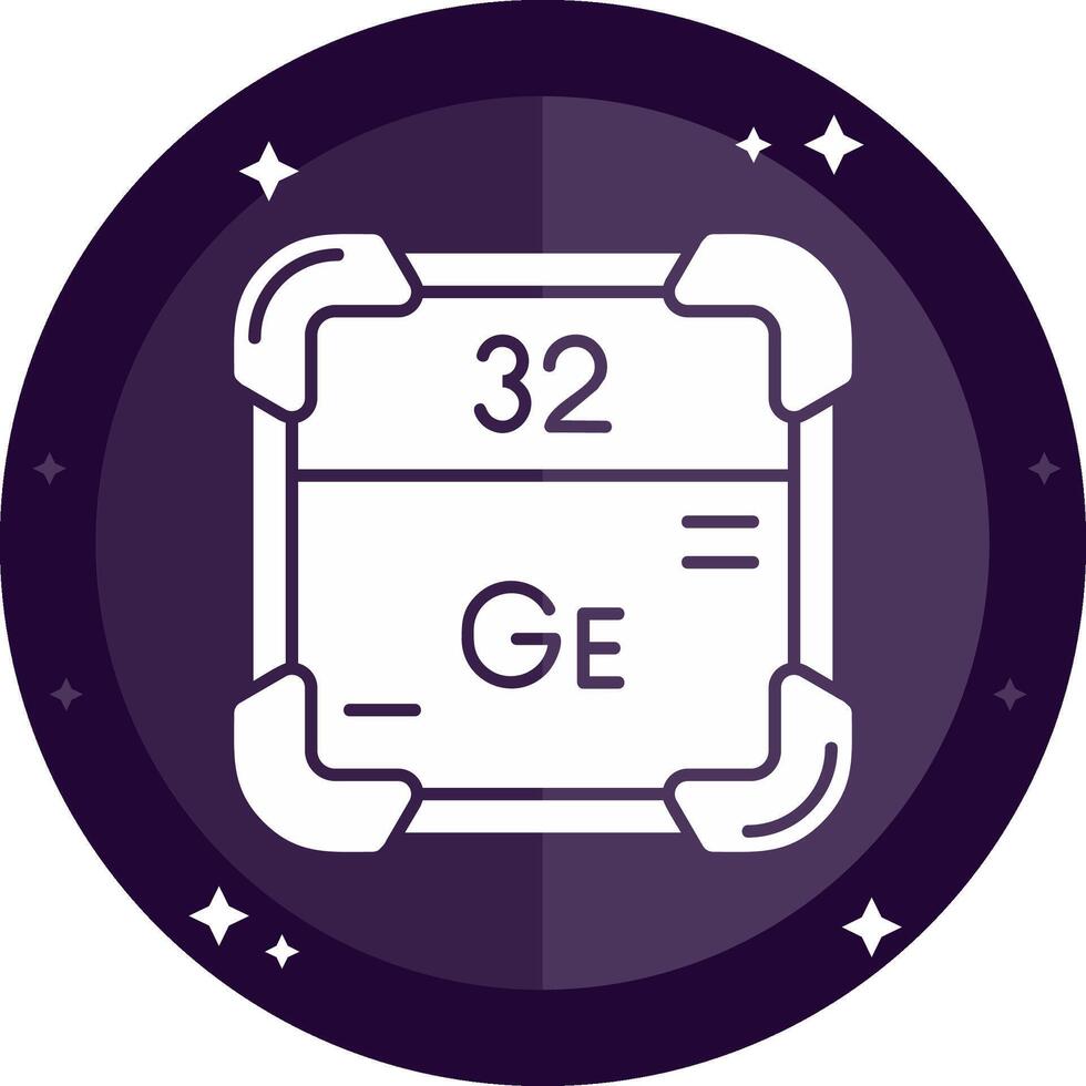 germanium solide badges icône vecteur