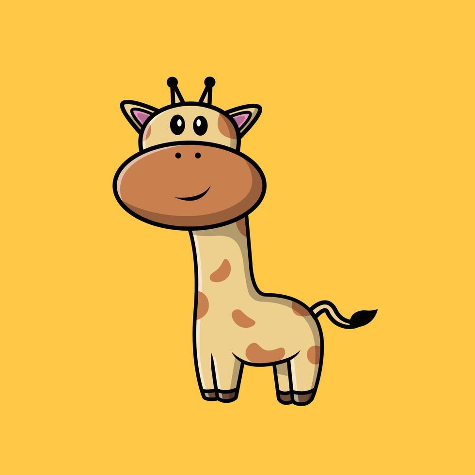 illustration mignonne de girafe vecteur