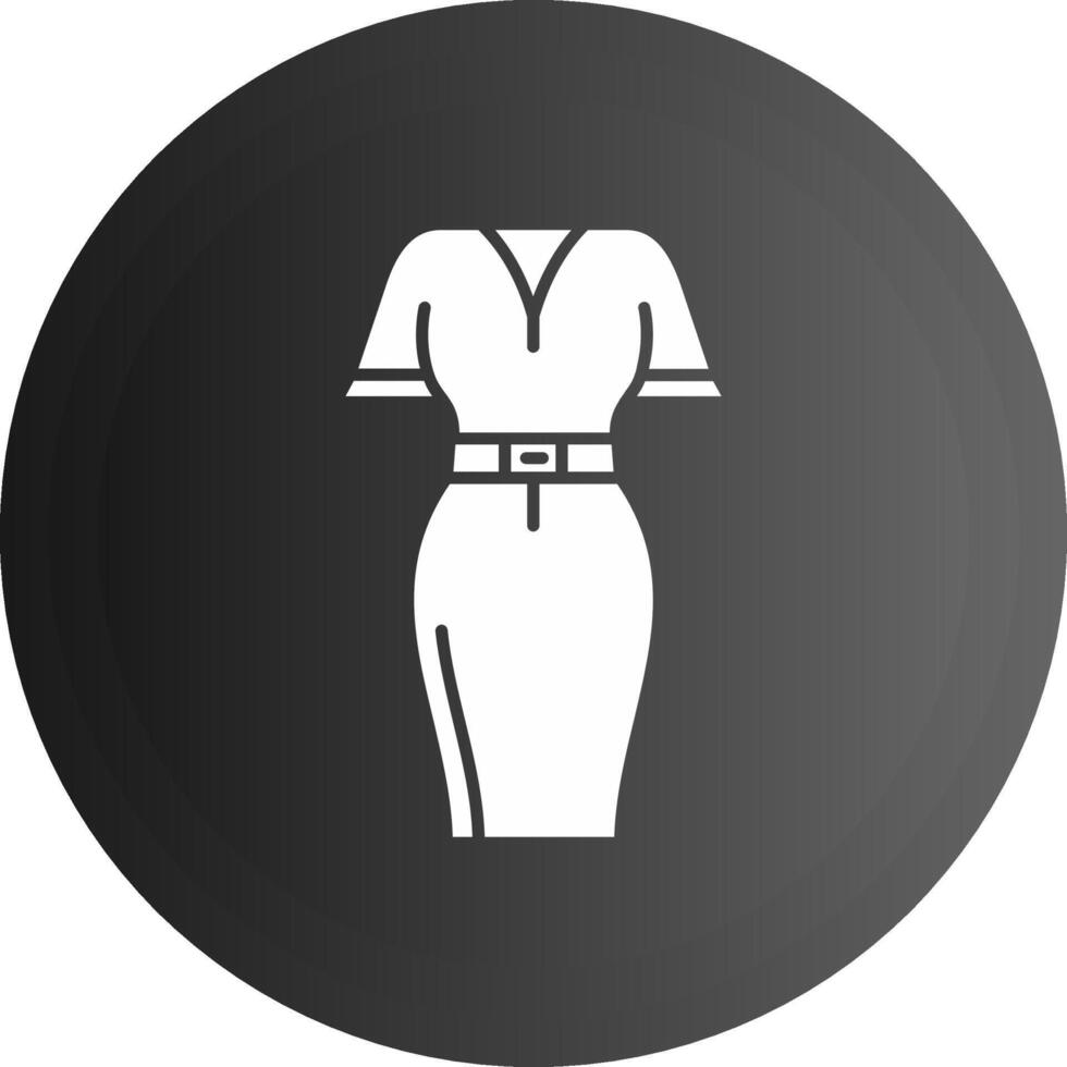mini robe solide noir icône vecteur