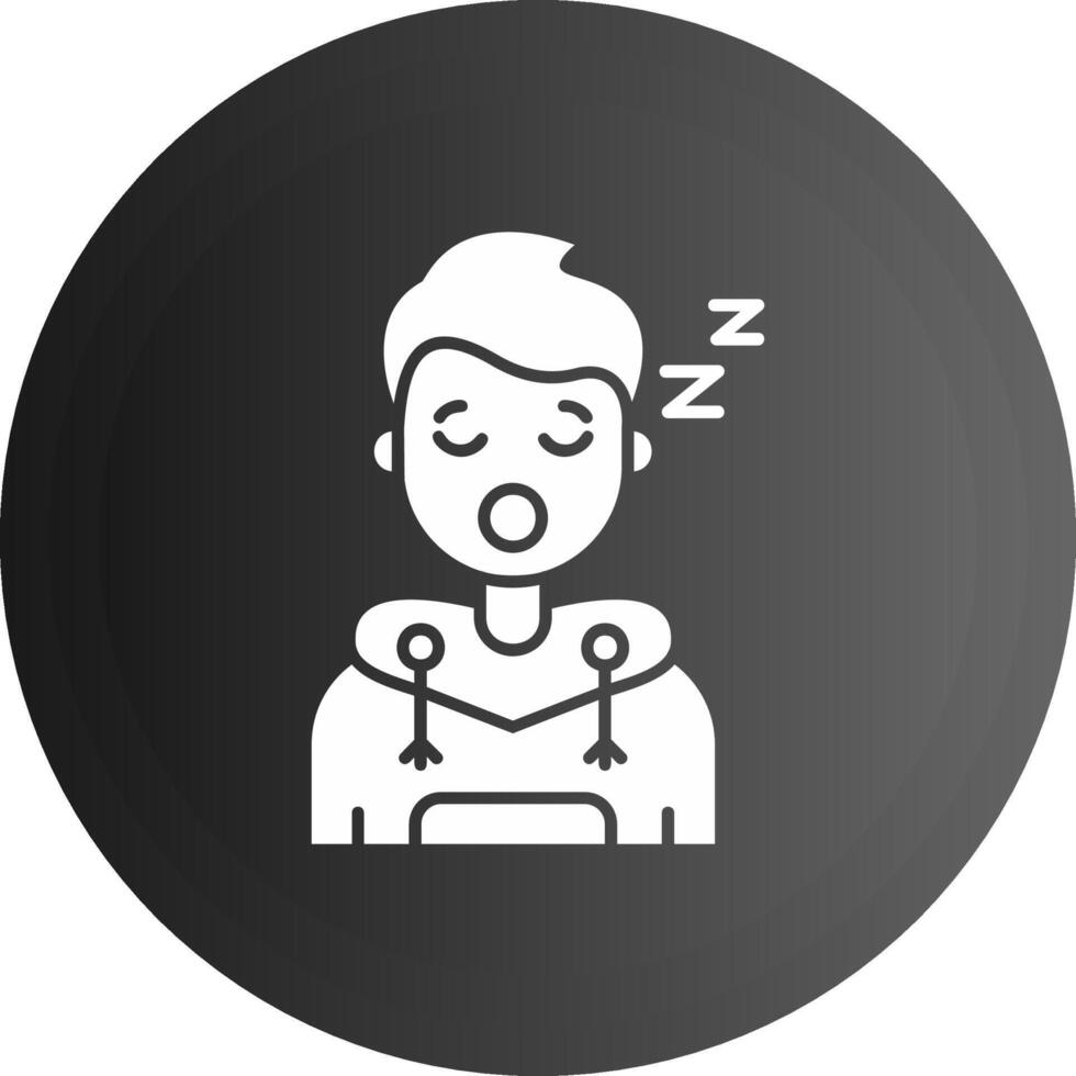 sommeil solide noir icône vecteur