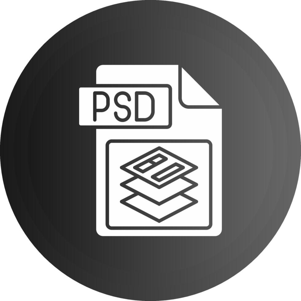 psd fichier format solide noir icône vecteur